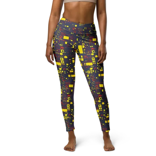 Indigo Voltage on a Yoga Leggings