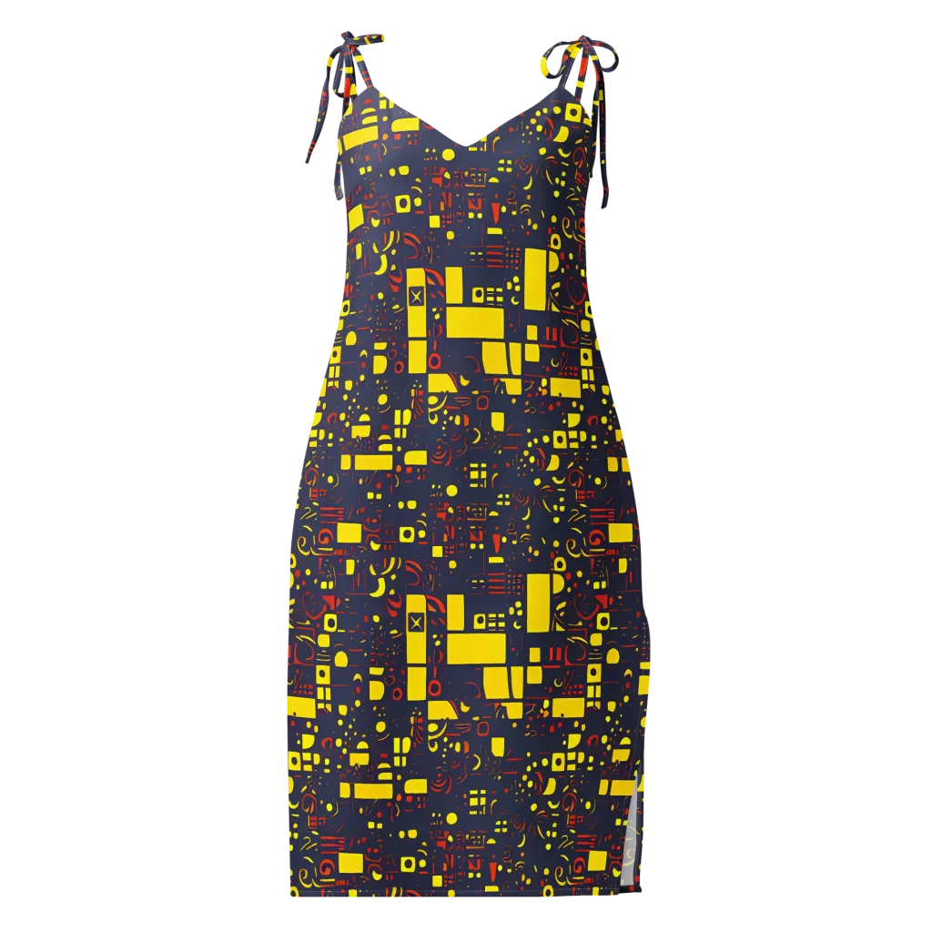 Indigo Voltage on Slip Dress — Front