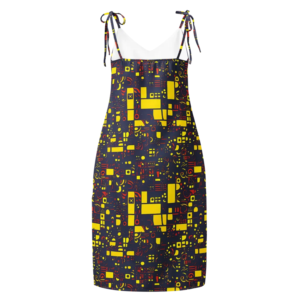 Indigo Voltage on Slip Dress — Back