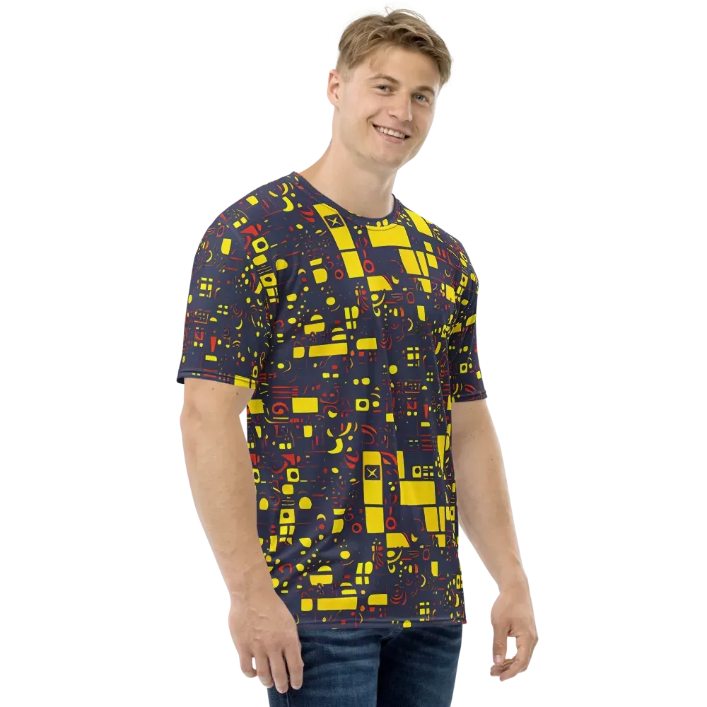 Indigo Voltage on Men's Crew Neck T-Shirt — Right