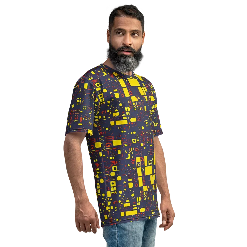 Indigo Voltage on Men's Crew Neck T-Shirt — Right