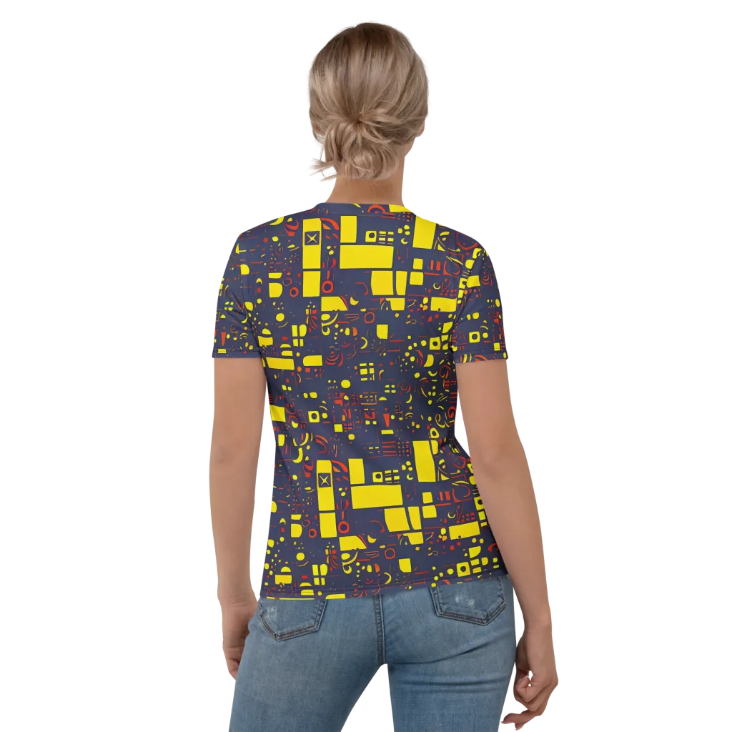 Indigo Voltage on Women's Crew Neck T-Shirt — Back