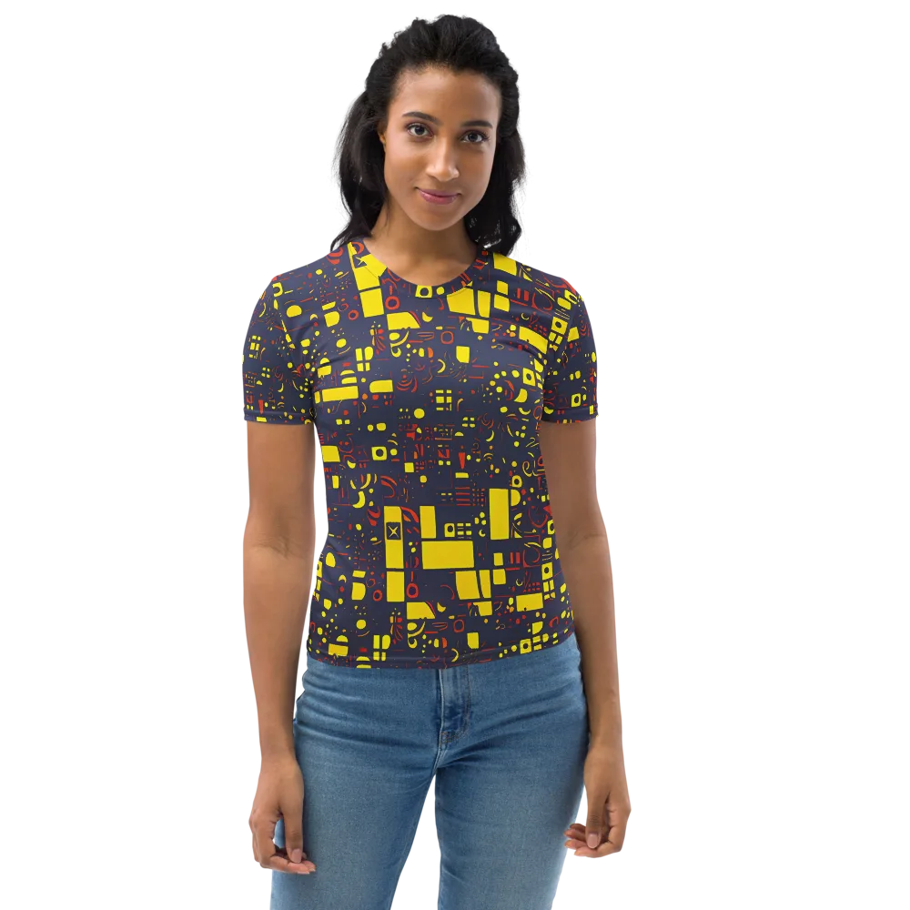 Indigo Voltage on Women's Crew Neck T-Shirt — Front