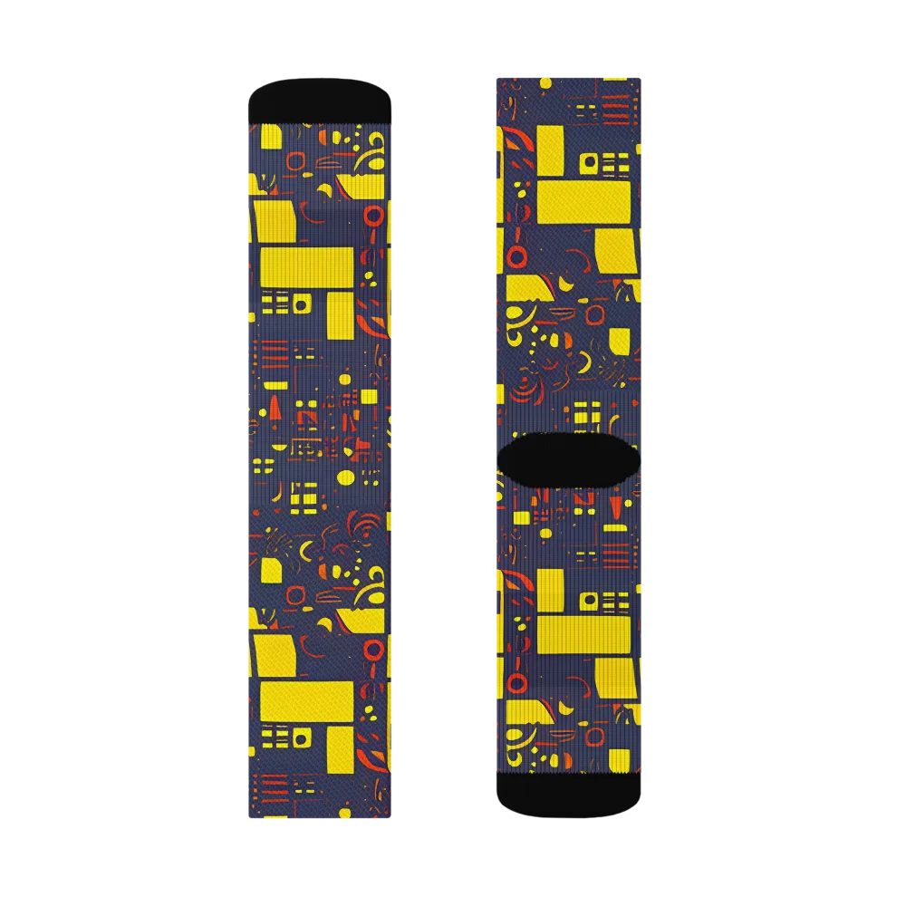 Indigo Voltage on Socks — Left Sock