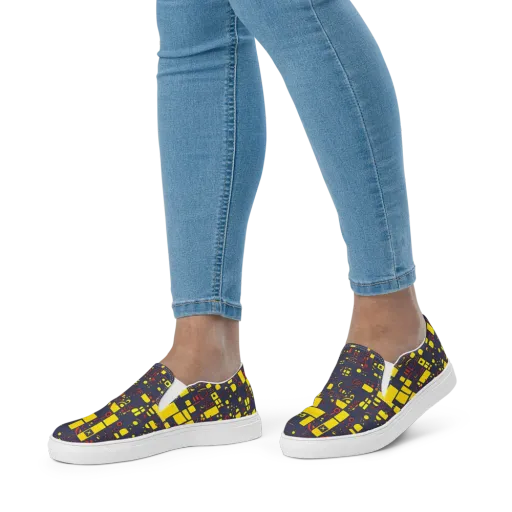 Indigo Voltage on a Women's Slip-On Canvas Shoes