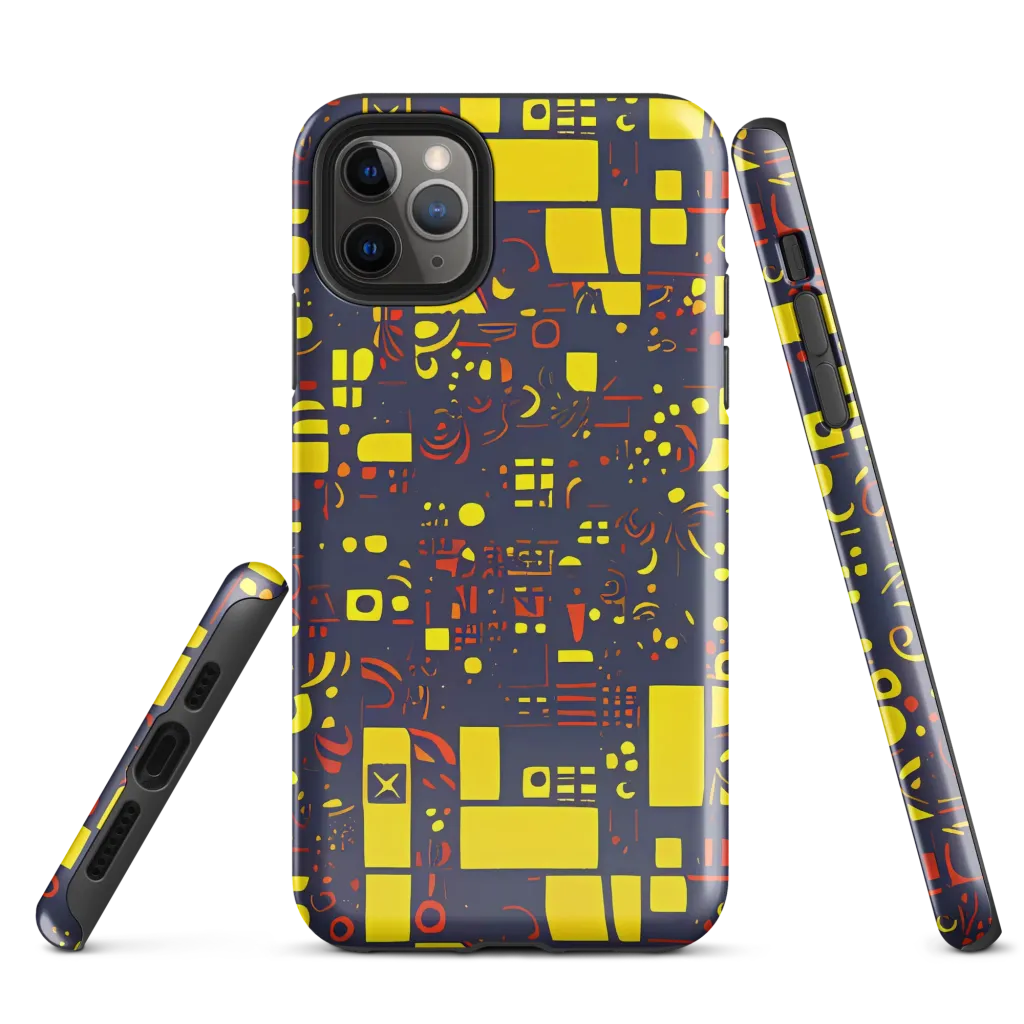 Indigo Voltage on Tough Case for iPhone® — Front