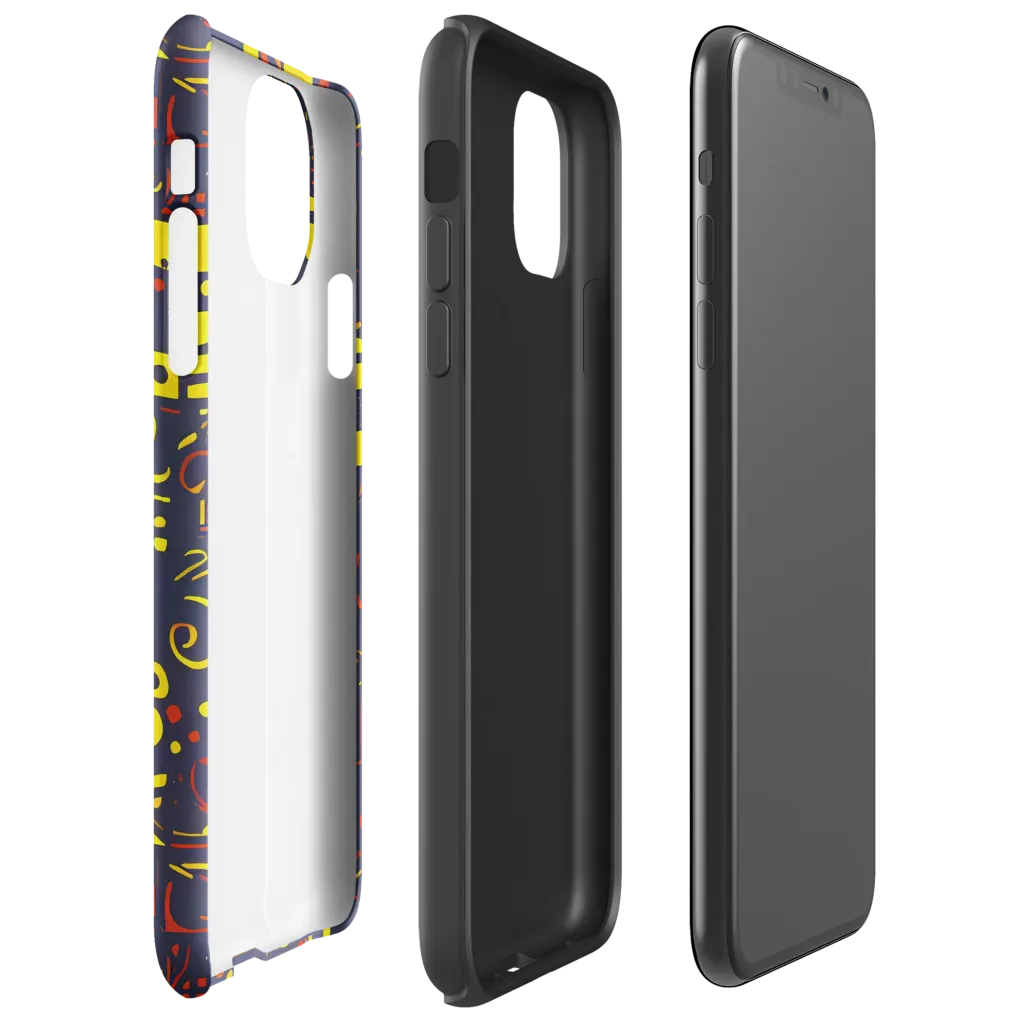 Indigo Voltage on Tough Case for iPhone® — Right
