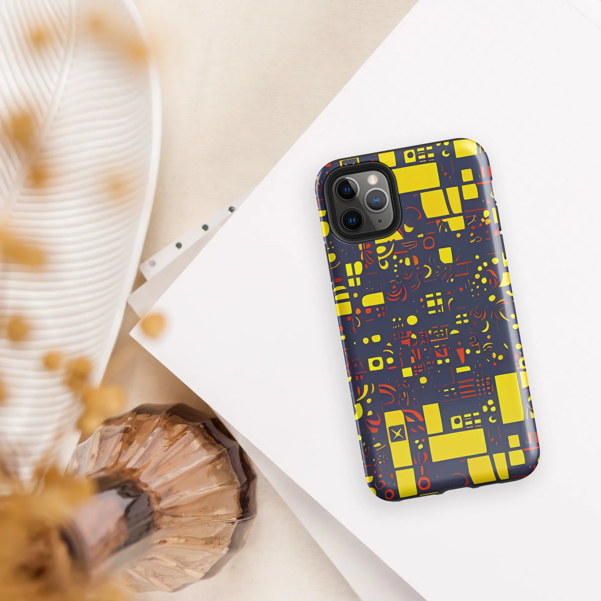 Indigo Voltage on Tough Case for iPhone® — Front