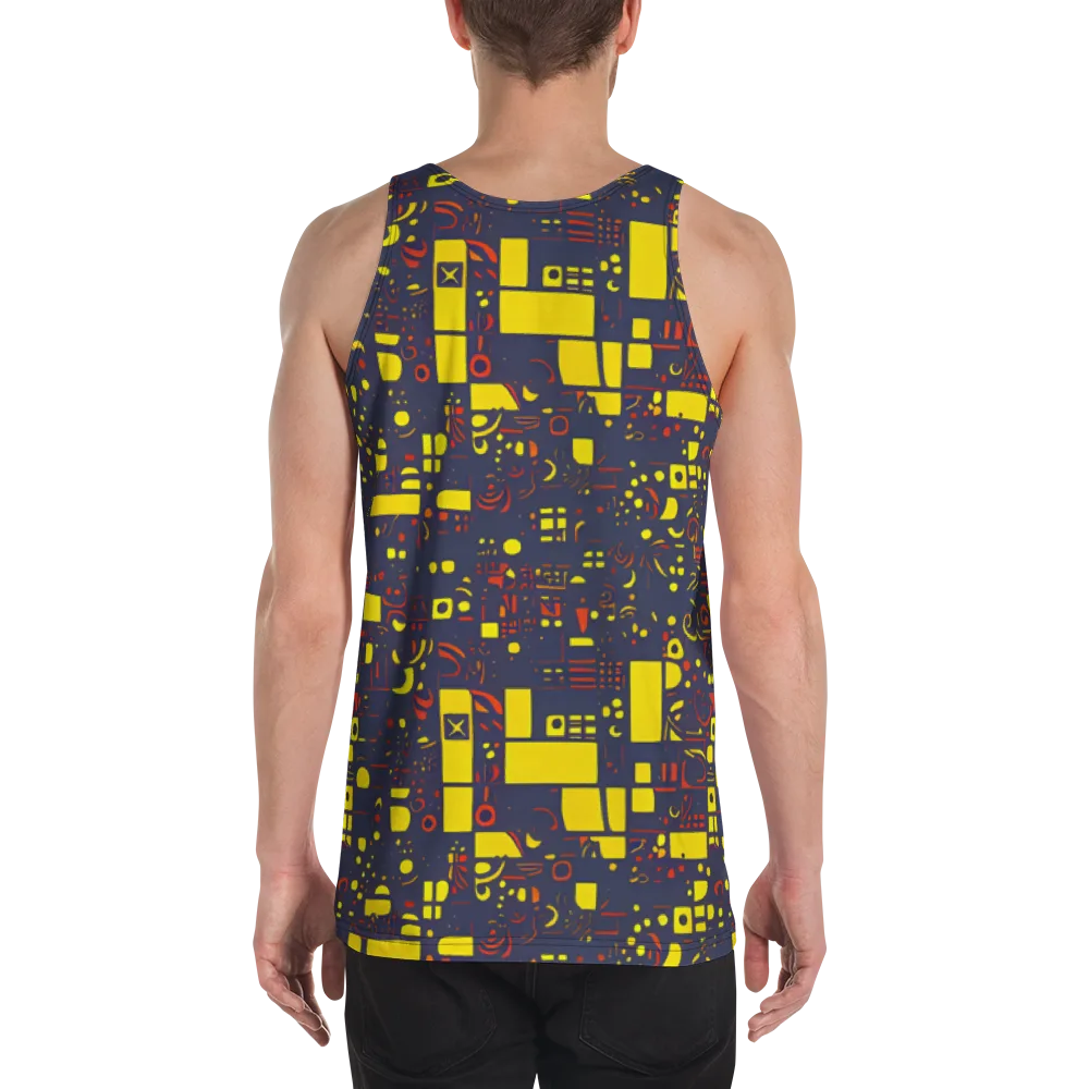 Indigo Voltage on Men's Tank Top — Back