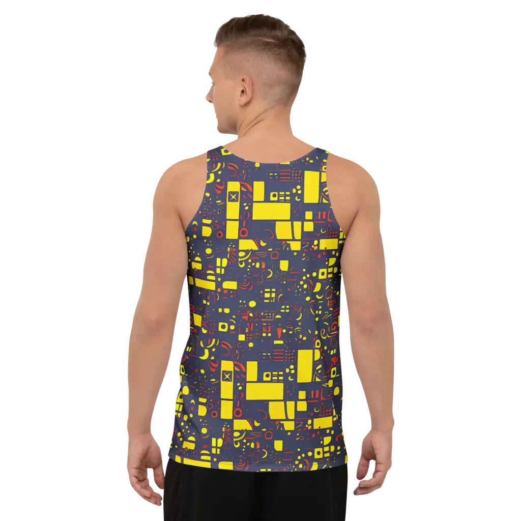 Indigo Voltage on Men's Tank Top — Back