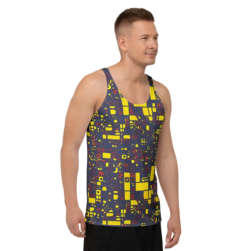 Indigo Voltage on Men's Tank Top — Right Front