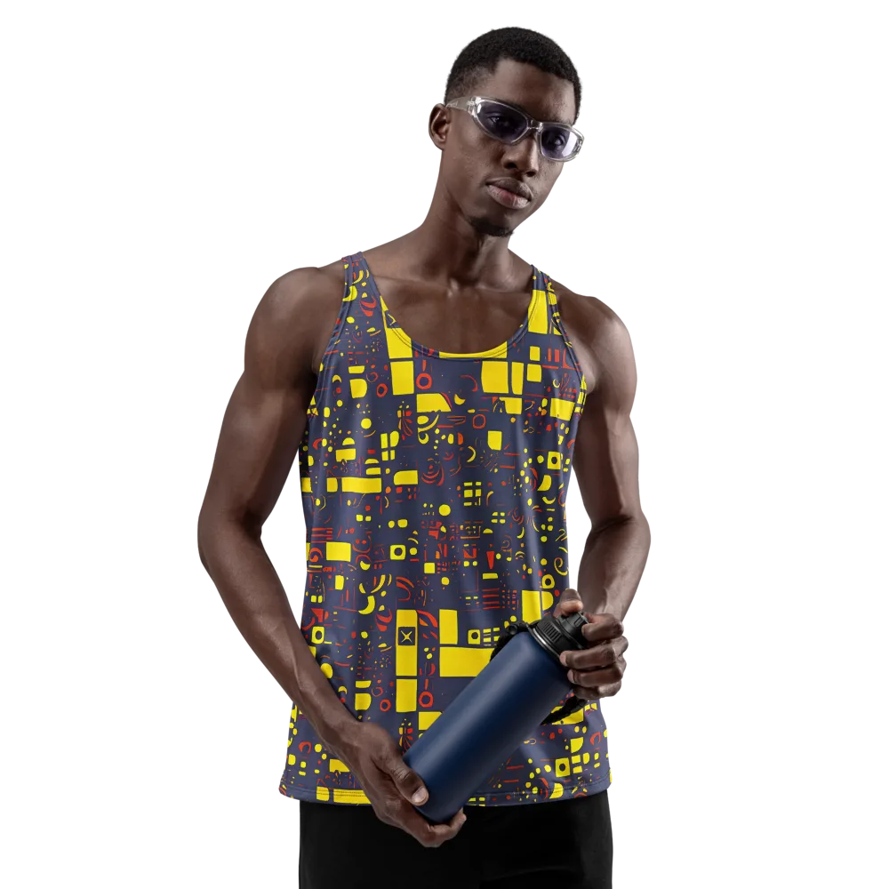 Indigo Voltage on Men's Tank Top — Front