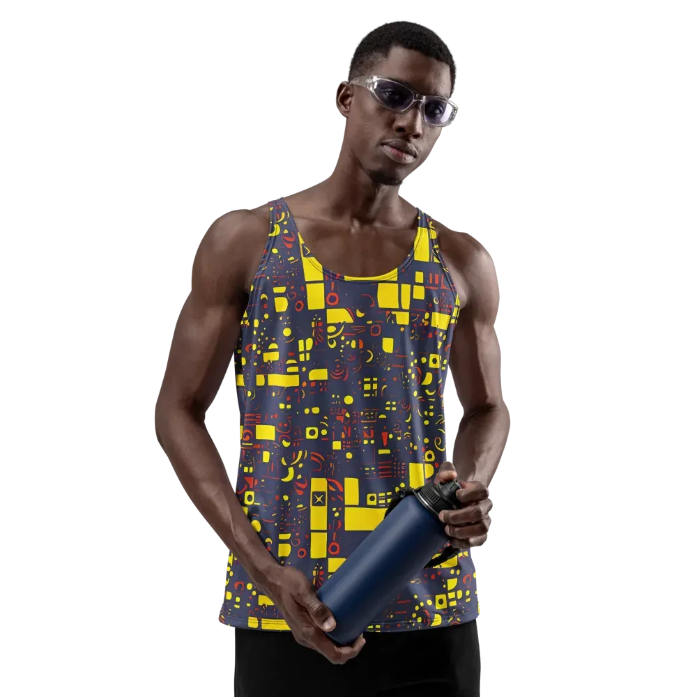 Indigo Voltage on Men's Tank Top — Front