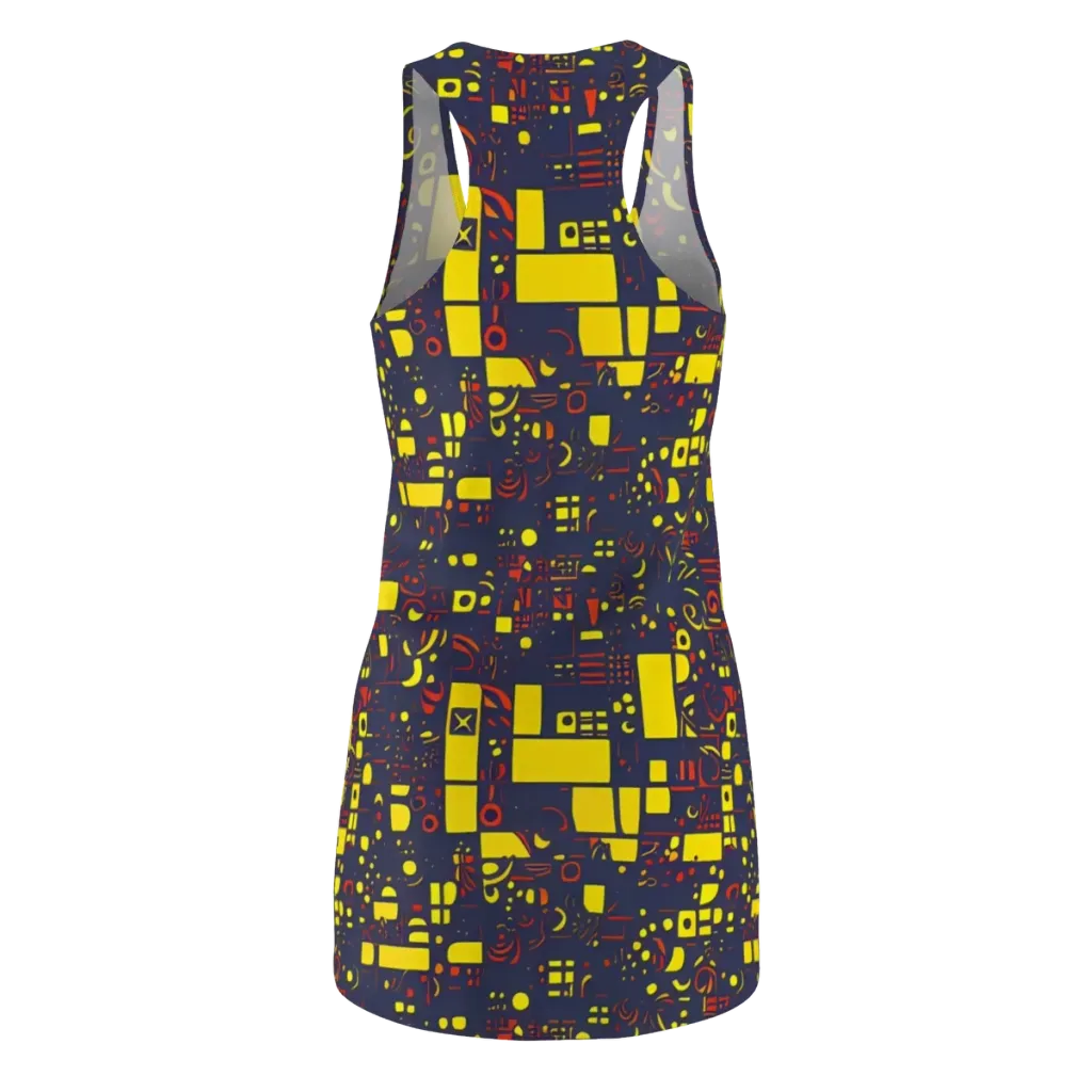 Indigo Voltage on Racerback Dress — Back