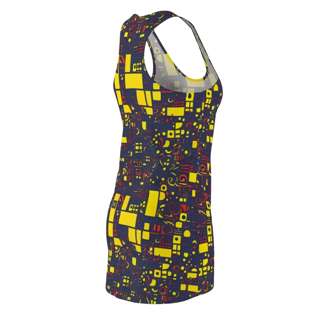 Indigo Voltage on Racerback Dress — Back Side