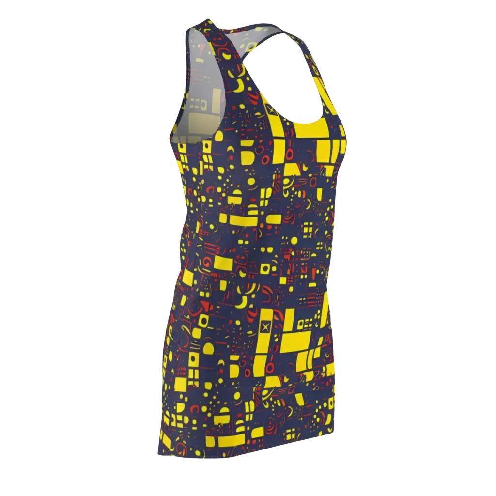 Indigo Voltage on Racerback Dress — Front Side