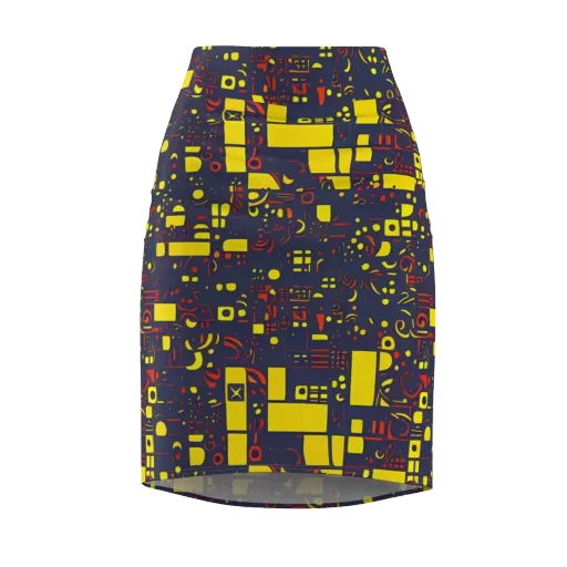 Indigo Voltage on a Pencil Skirt