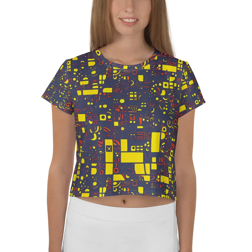 Indigo Voltage on Crop Tee — Front