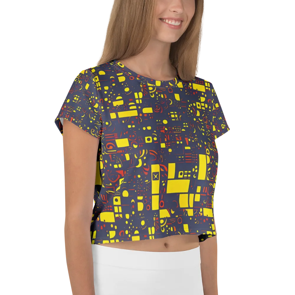 Indigo Voltage on Crop Tee — Right