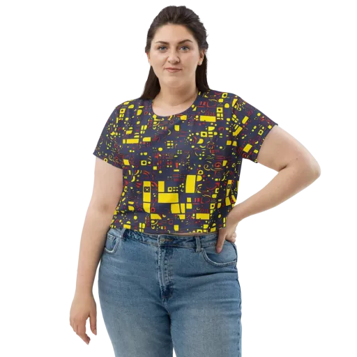 Indigo Voltage on a Crop Tee