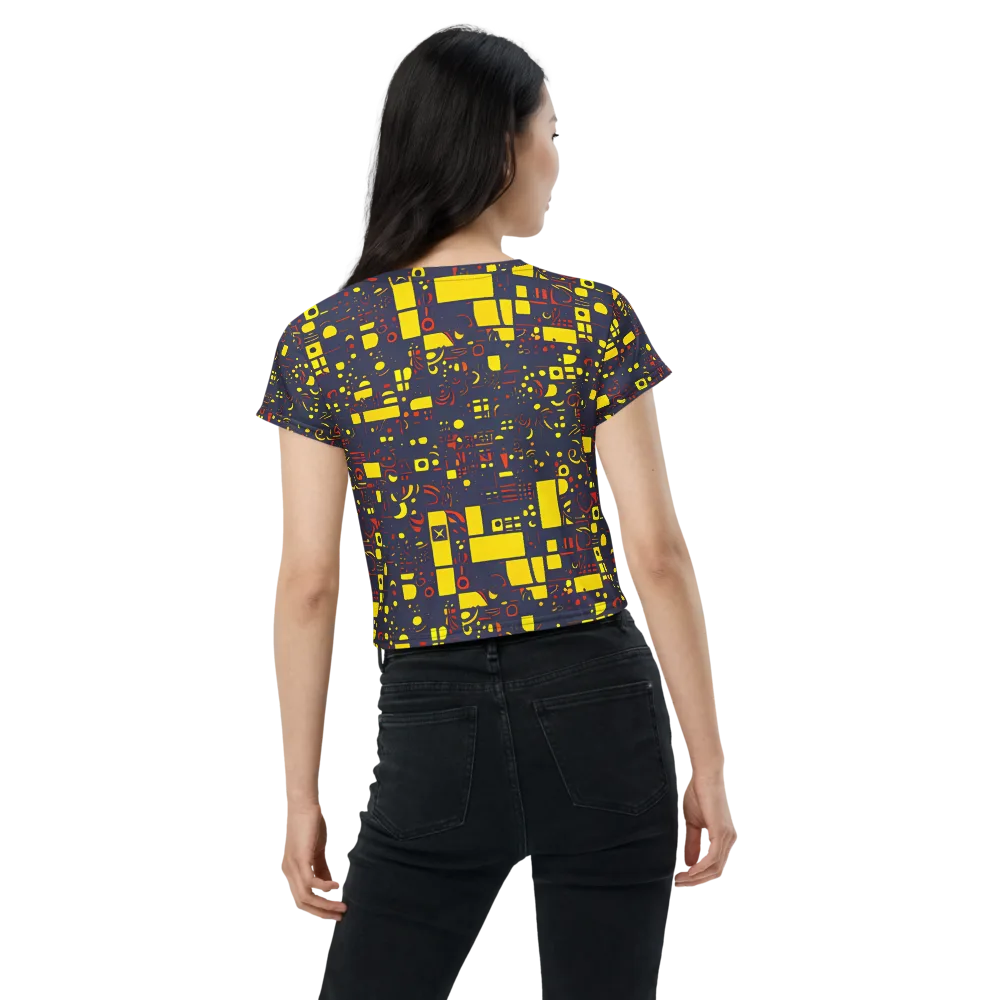 Indigo Voltage on Crop Tee — Back