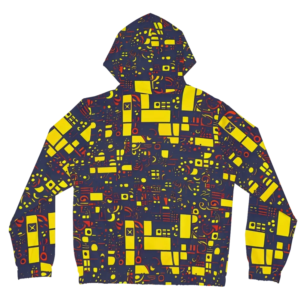 Indigo Voltage on Women's Full-Zip Hoodie — Back