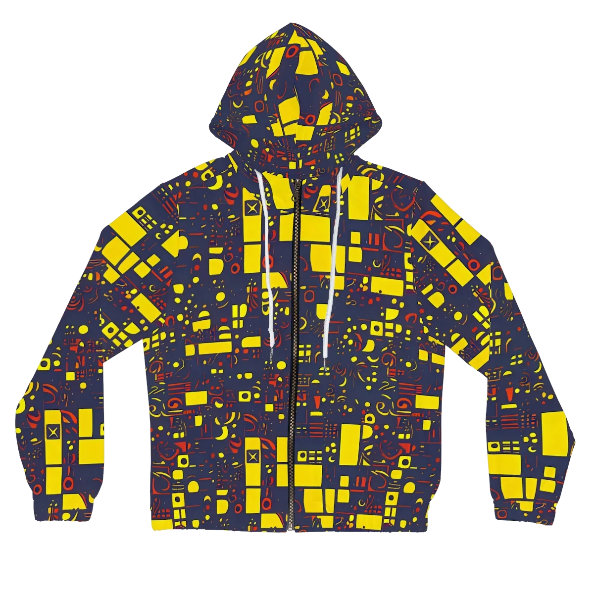 Indigo Voltage on Women's Full-Zip Hoodie — Front