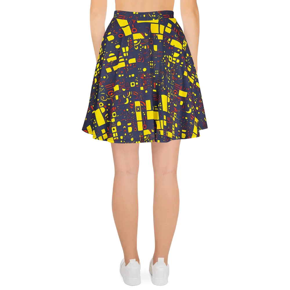 Indigo Voltage on Skater Skirt — Back
