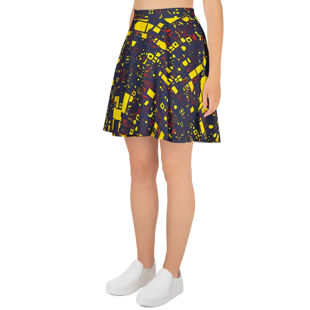 Indigo Voltage on Skater Skirt — Left