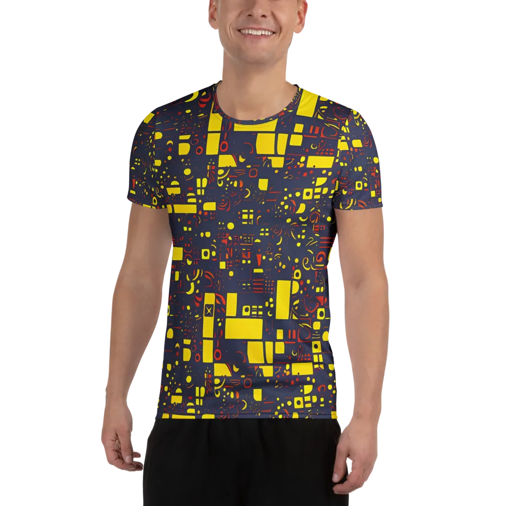 Indigo Voltage on Men's Athletic T-Shirt — Front