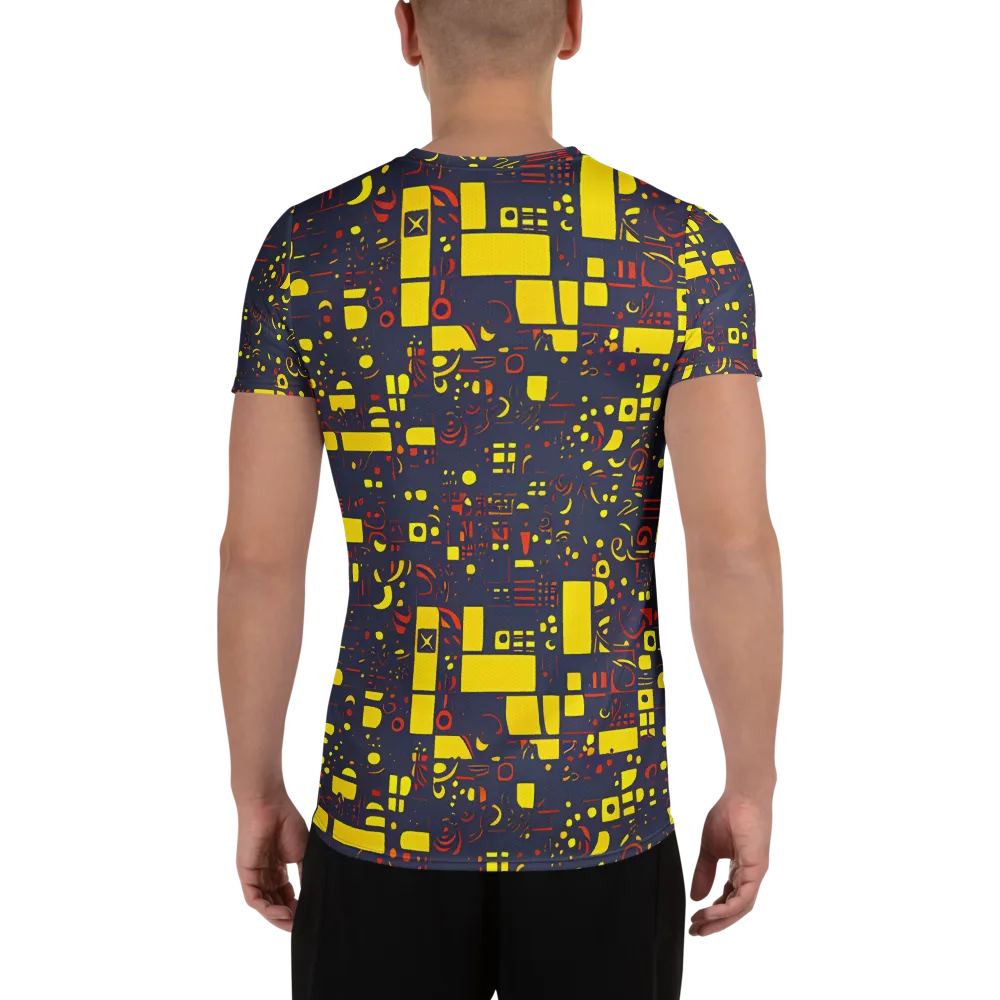 Indigo Voltage on Men's Athletic T-Shirt — Back