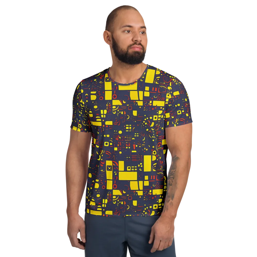 Indigo Voltage on Men's Athletic T-Shirt — Front