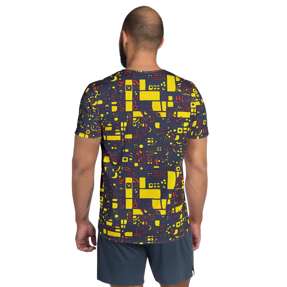 Indigo Voltage on Men's Athletic T-Shirt — Back