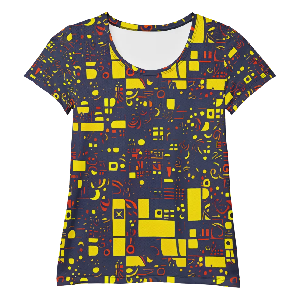 Indigo Voltage on Women's Athletic T-Shirt — Front