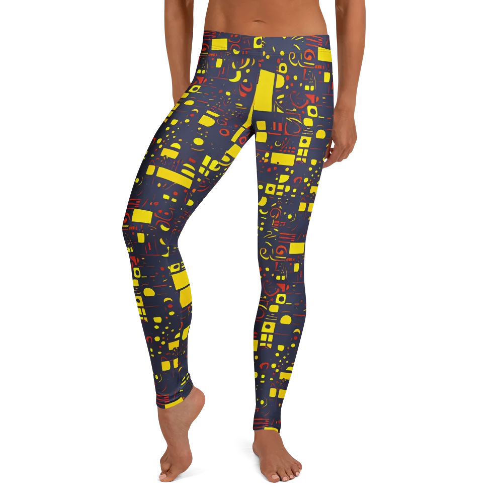 Indigo Voltage on Leggings — Front