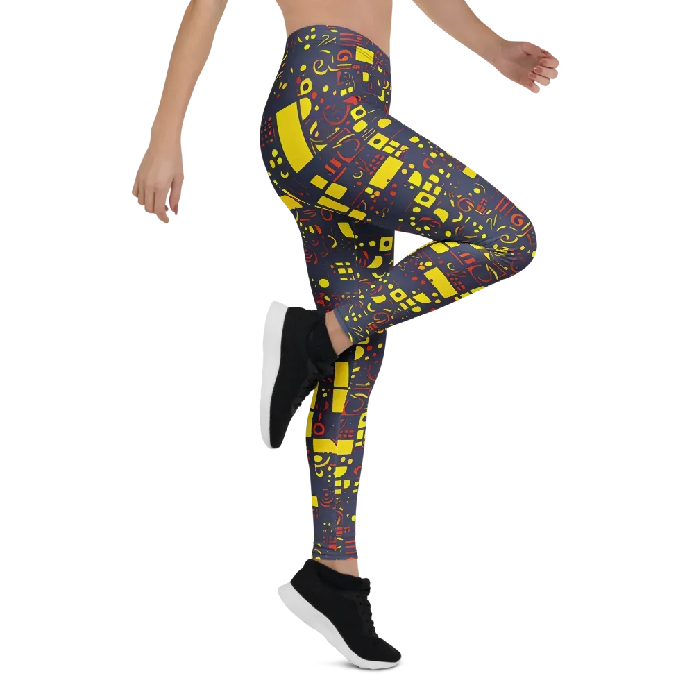Indigo Voltage on Leggings — Right