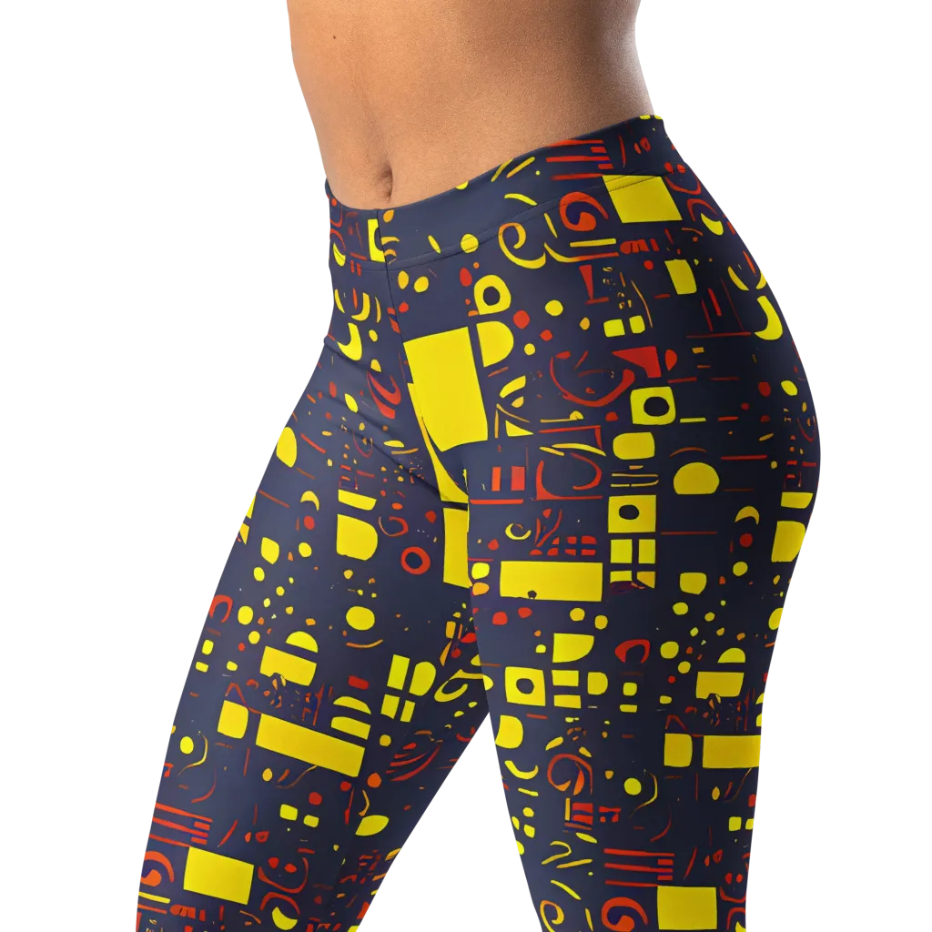 Indigo Voltage on Leggings — Left Front