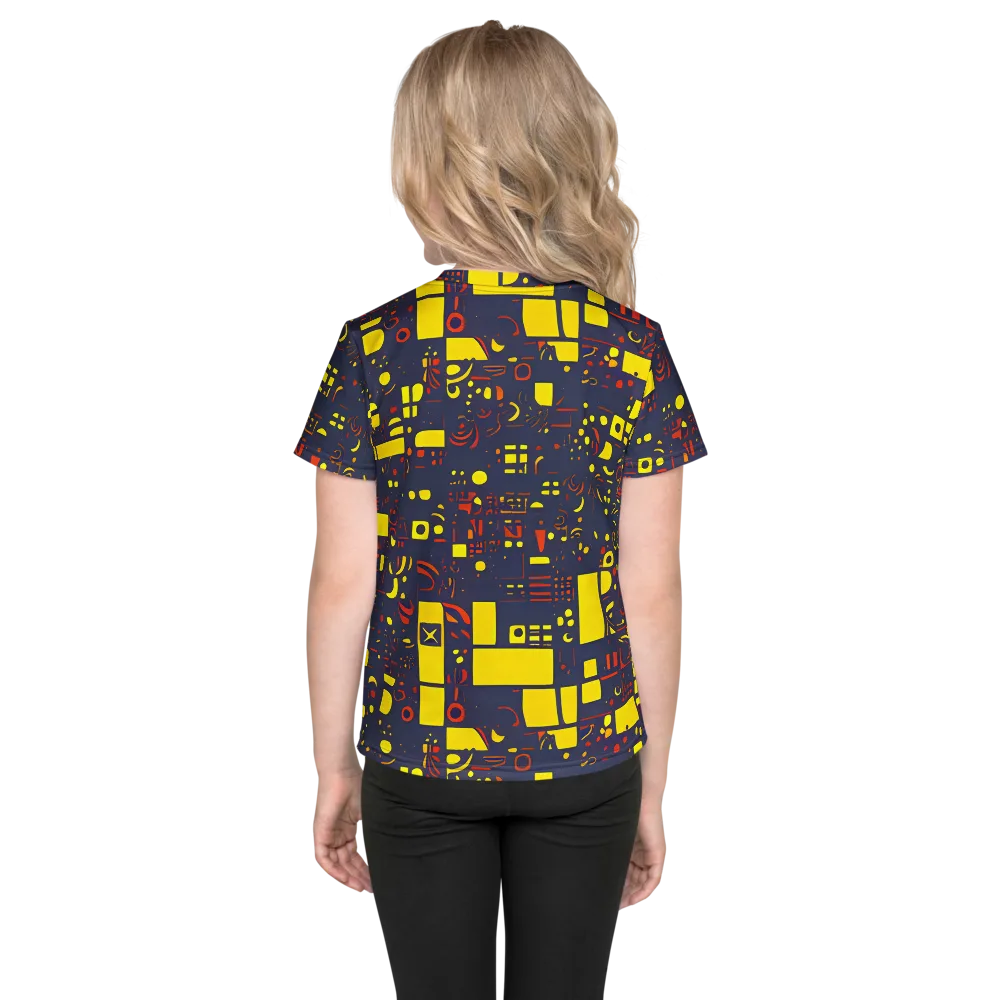 Indigo Voltage on Kids Crew Neck T-Shirt — Back