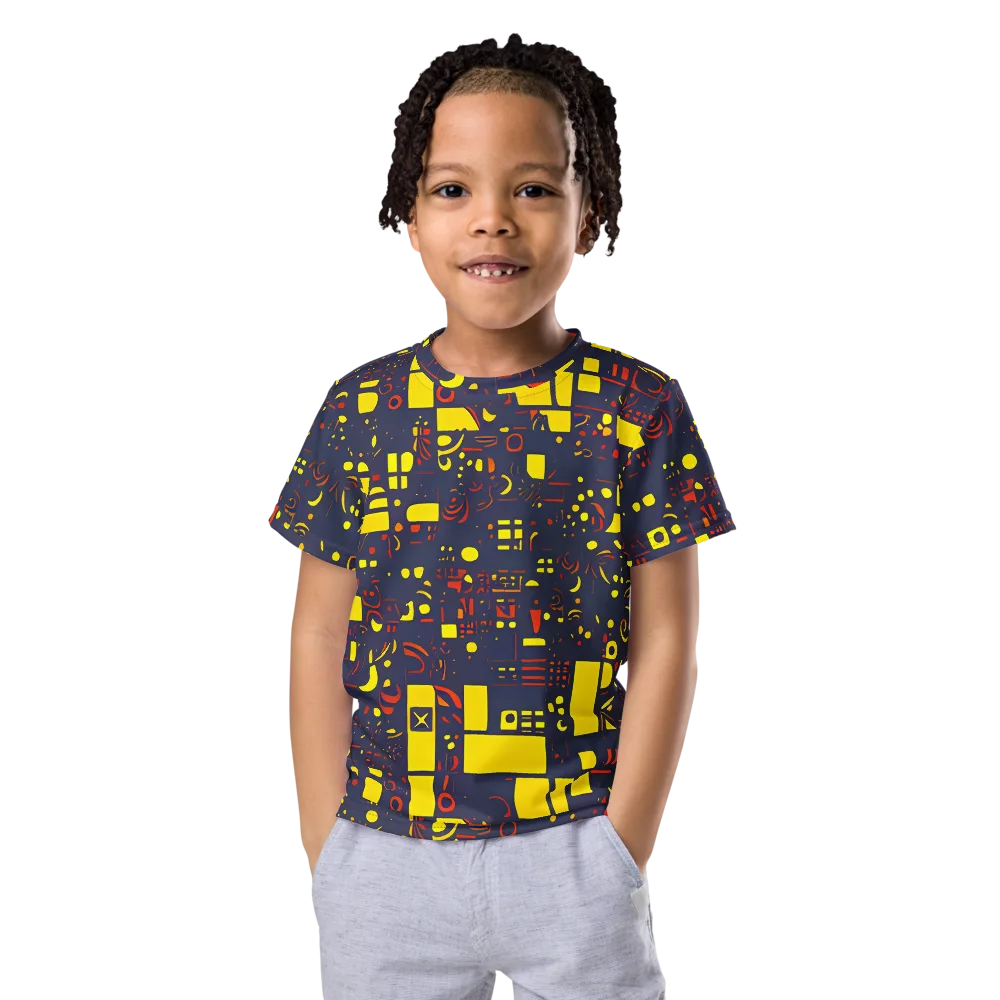 Indigo Voltage on Kids Crew Neck T-Shirt — Front