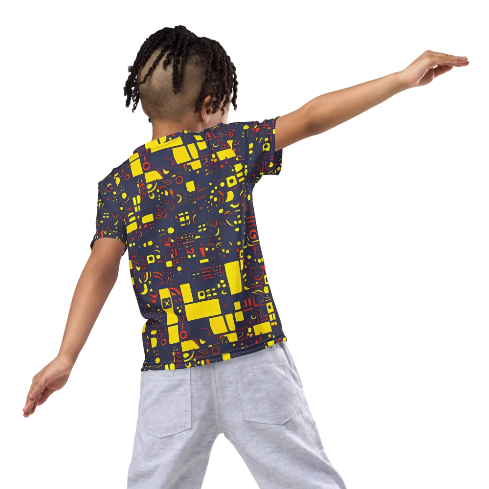 Indigo Voltage on Kids Crew Neck T-Shirt — Back