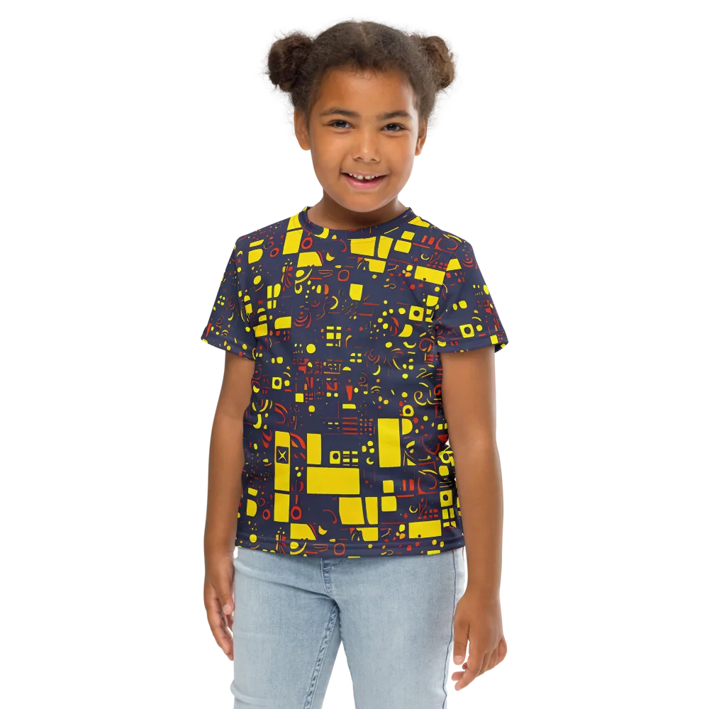 Indigo Voltage on Kids Crew Neck T-Shirt — Front