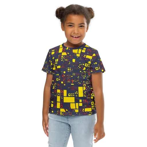 Indigo Voltage on a Kids Crew Neck T-Shirt