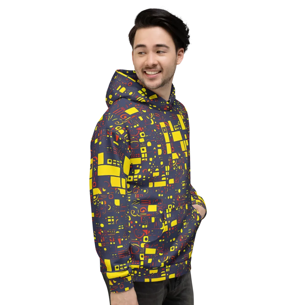 Indigo Voltage on Hoodie — Right