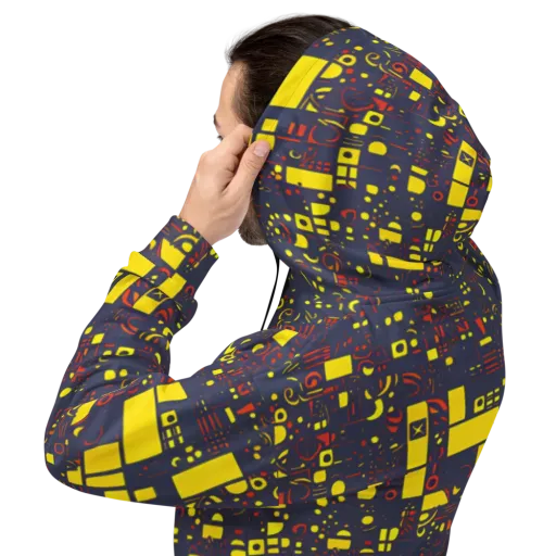 Indigo Voltage on a Hoodie