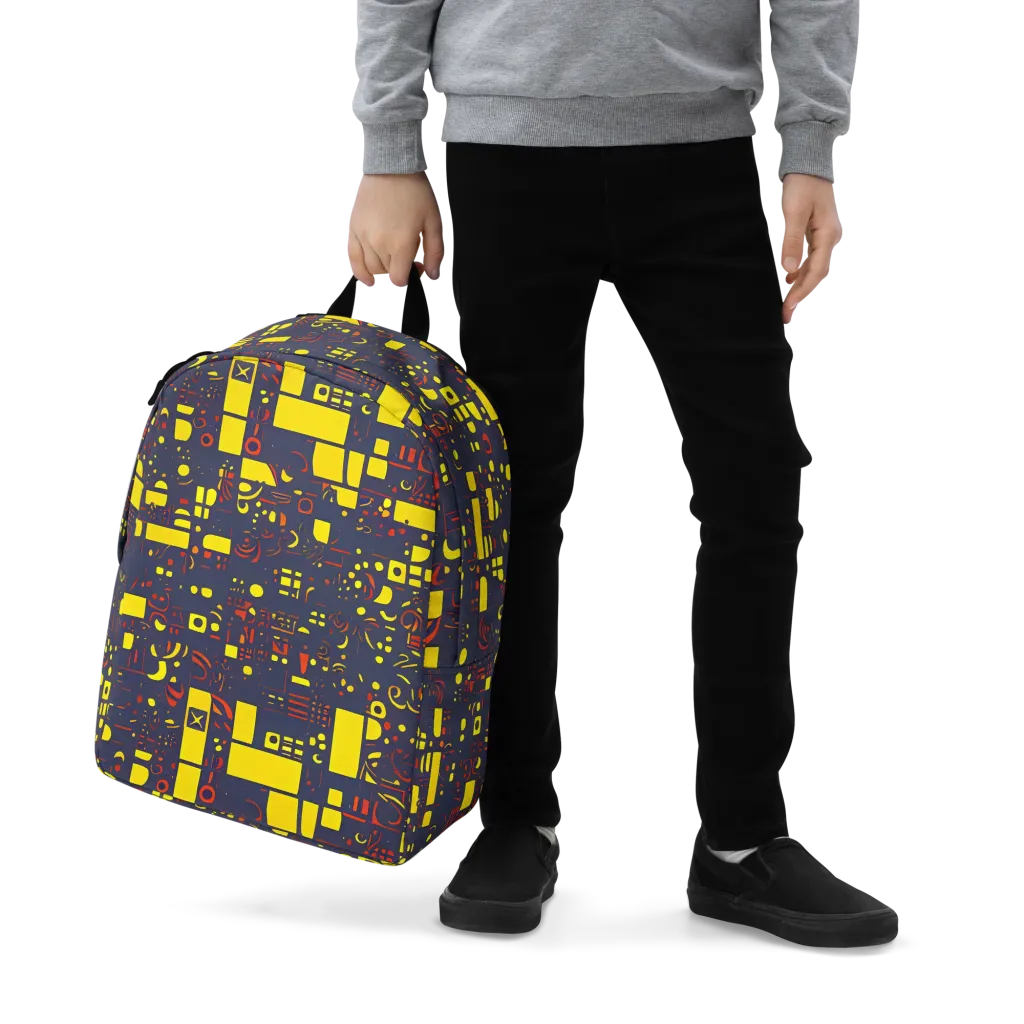 Indigo Voltage on Minimalist Backpack — Zoomed-in
