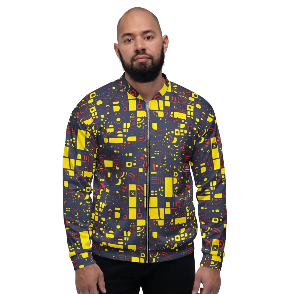 Indigo Voltage on Bomber Jacket — Front