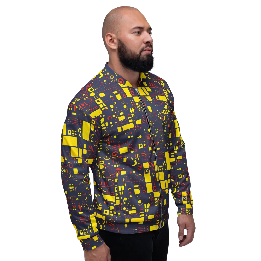 Indigo Voltage on Bomber Jacket — Right