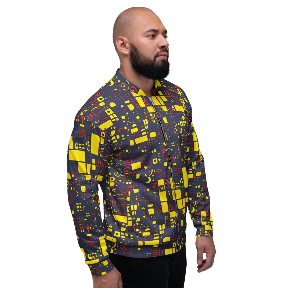 Indigo Voltage on Bomber Jacket — Right