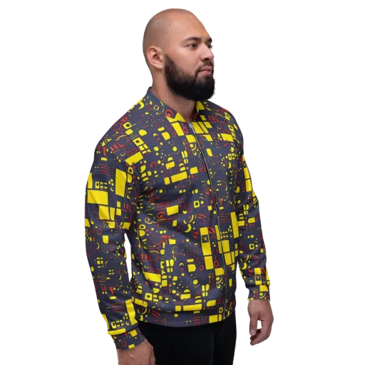 Indigo Voltage on a Bomber Jacket