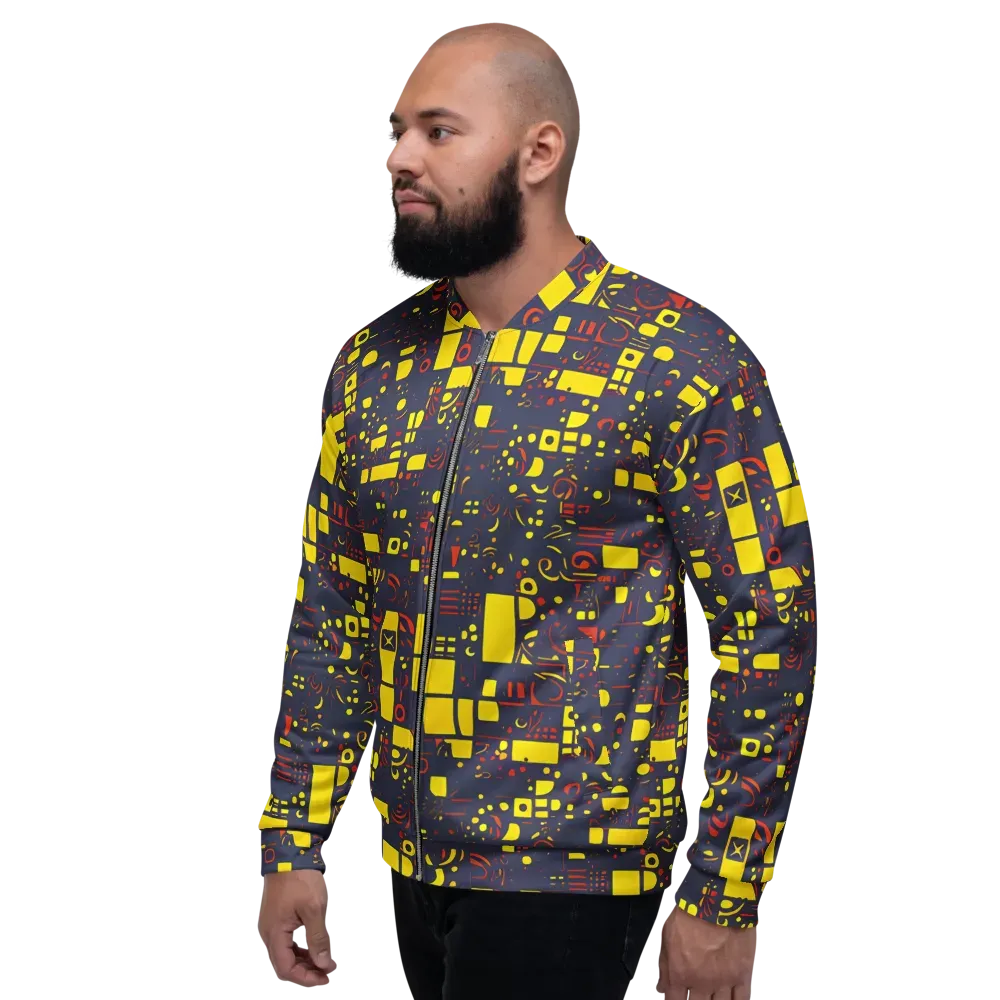 Indigo Voltage on Bomber Jacket — Left